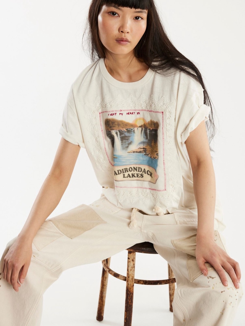 Free people We The Free Misty Morning Tee - Cream